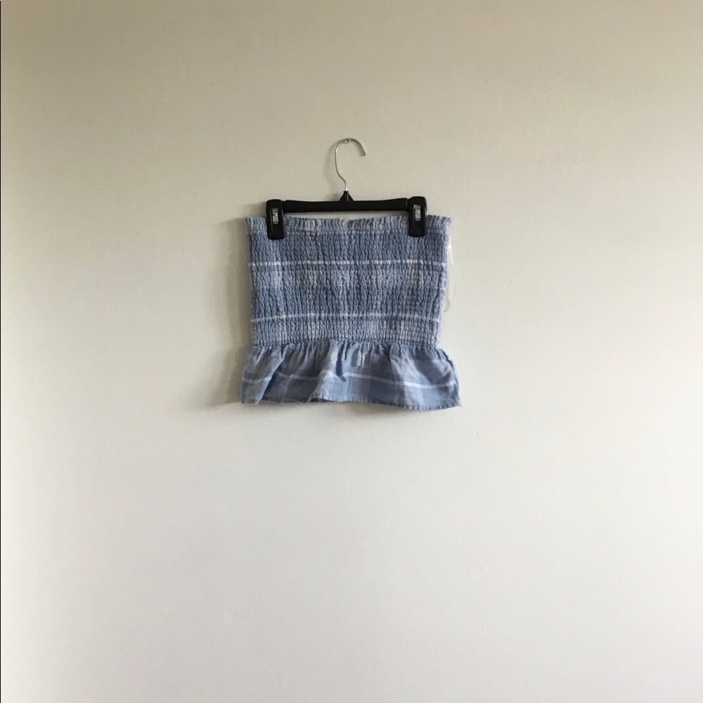American Eagle Blue Striped Tube Top/ Size S
